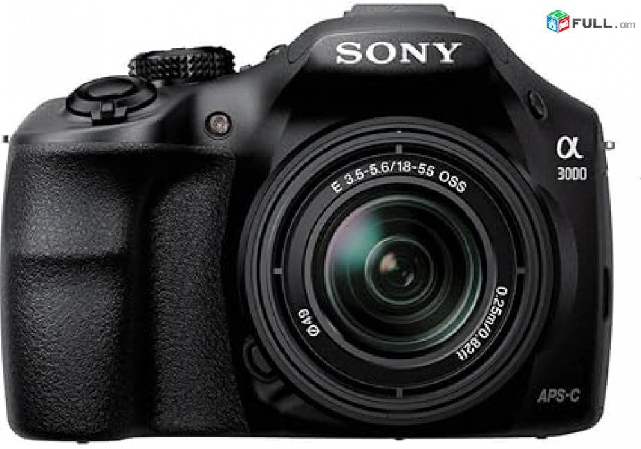 Sony Alpha a3000 ILCE-3000K 20.1 MP Mirrorless Digital Camera - Black - 18-55mm OSS Lens.