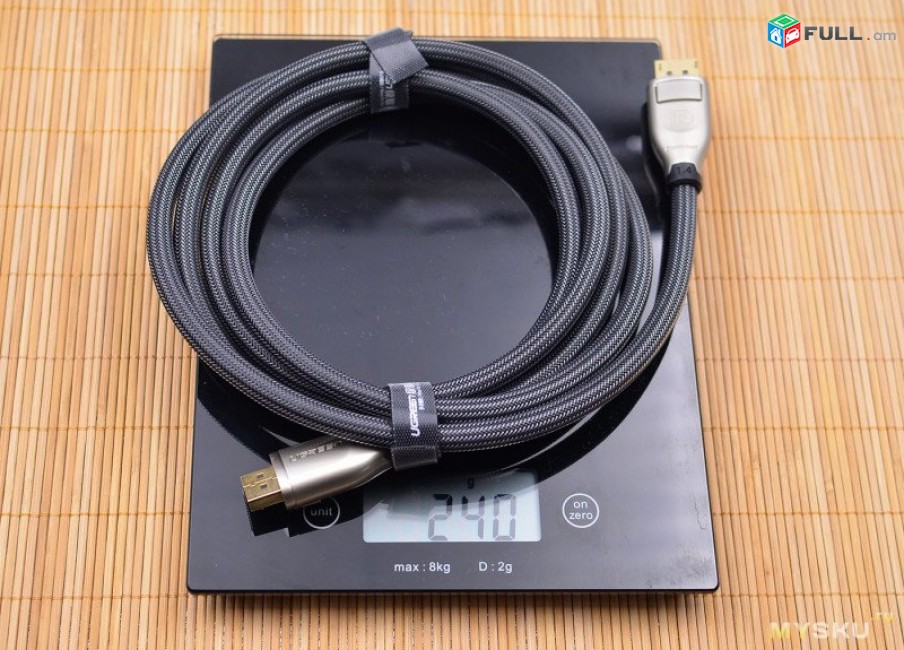 Ugreen Cable DP to DP 8K 4K 1,4 144Hz 165Hz 32,4 Gbps HDR DisplayPort Display Port Cable մալուխ դիդպլեյ պորտ