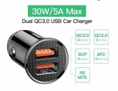 Зарядное устройство Baseus автомобильное с USB-портами 30V Մեքենայի լիցքավորիչ Charger модулятор