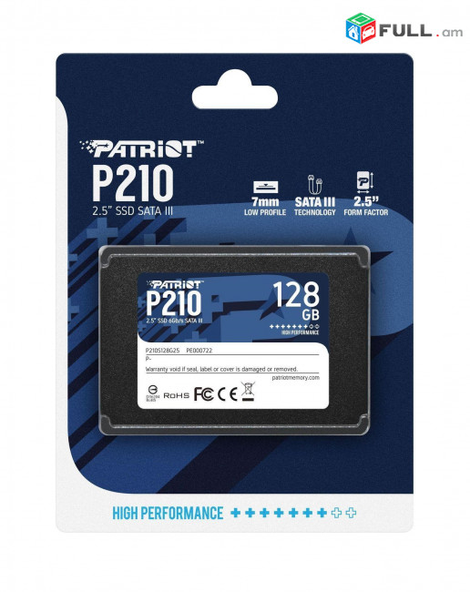 SSD диск Patriot P210 128Gb Կոշտ Սկավառակ SATA-III P210S128G25
