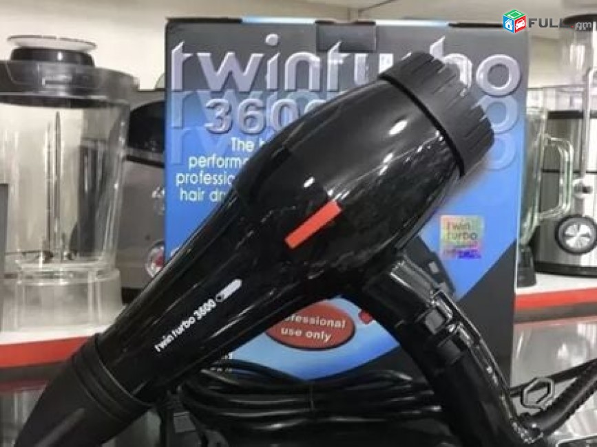 TWINTURBO վարսահարդարիչ + անվճար առաքում 2200վ հզորություն բարձր որակի նոր կոդ-3600