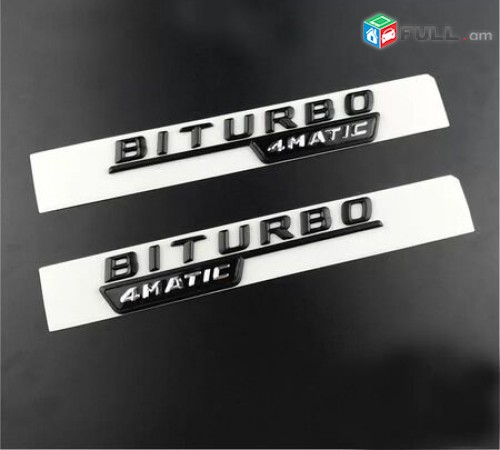 BITURBO 4MATIC Emblem Original Mercedes-Benz Meqenaneri hamar (1 զույգ)