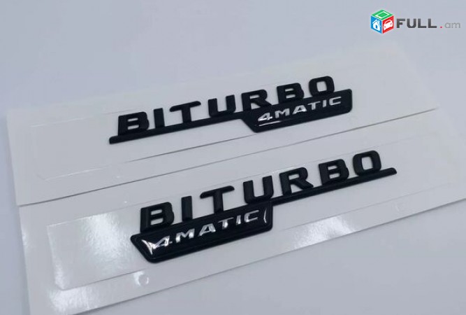 BITURBO 4MATIC Emblem Original Mercedes-Benz Meqenaneri hamar (1 զույգ)