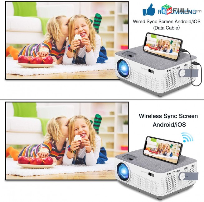 WiFi Projector Bluetooth 8400mAh Battery. proector,proyektor,Проектор