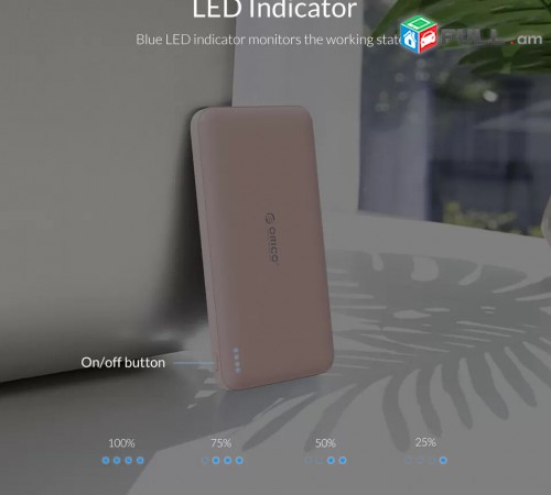 ORIGINAL ORICO 10mAh Power Bank zaryadchnik lichqavorich