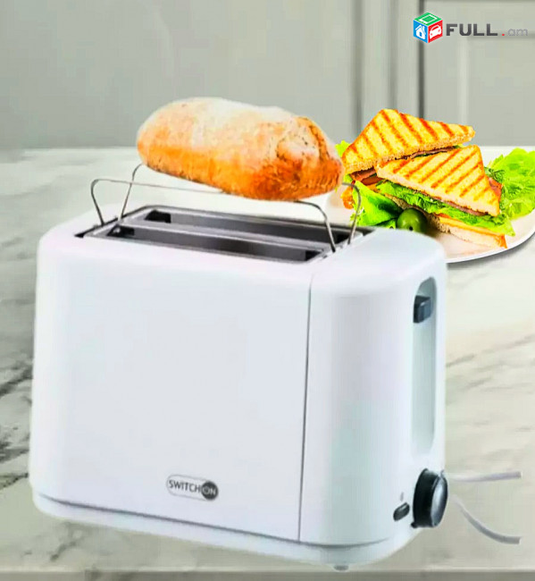 SWITCH ON, 870W հացի տոստեր Խռխռթան տաք հաց տոսթեր новый электрический тостер для хлеба