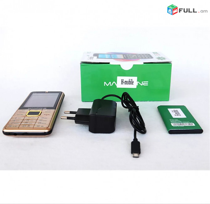 Նոր MAXFON  4 սիմ քարտով  Կնոպշնի հեռախոս V6