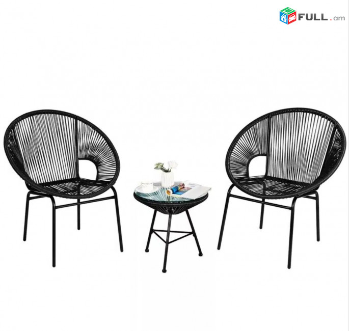 Նոր 2 Աթոռ + Սեղան Տան/Դաչայի/Սրճարանի/Բալկոնի /Հյուրասենյակի