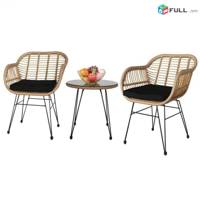 Նոր 2 Աթոռ + Սեղան Տան/Դաչայի/Սրճարանի/Բալկոնի /Հյուրասենյակի