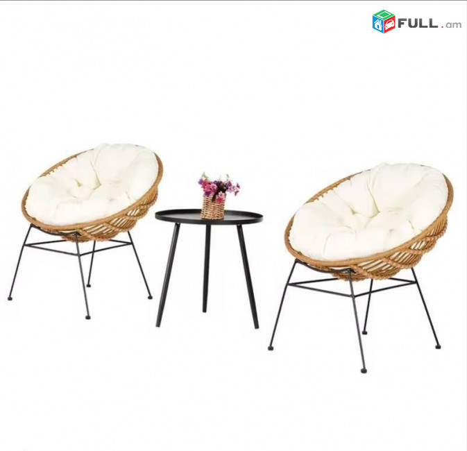 Նոր 2 Աթոռ + Սեղան Տան/Դաչայի/Սրճարանի/Բալկոնի /Հյուրասենյակի