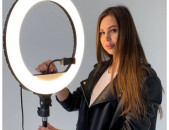 Նոր RGB Կալցեվոյ Լամպ Մեծ չափի 45սմ + Շտատիվ большая кольцевая лампа RGB со штативом tiktok selfie ring make up