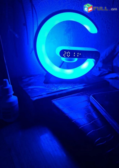 Նոր RGB 6/1 ում Բազմաֆունկցիոնալ Նաչնիկ + Անլար Լիցքավորիչ + Անլար Դինամիկ + Լեդ Ժամ + Զարթուցիչ + Ռադիո