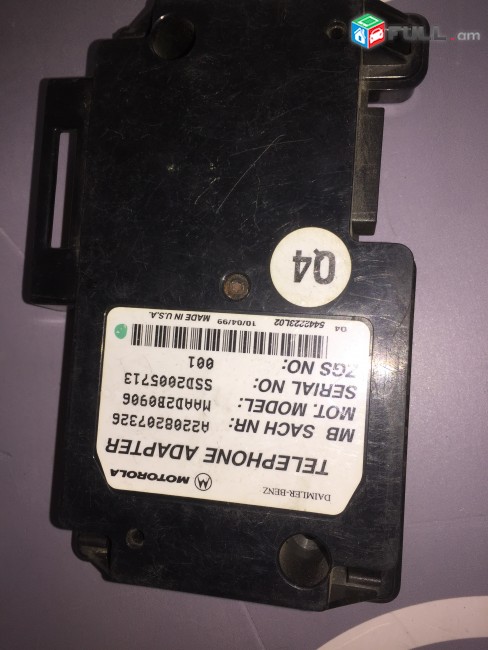 Mercedes Benz W210 W220 C215 Telefon Adapter Motorola A2208207326 HERAXOSI KARAVARMAN BLOKE