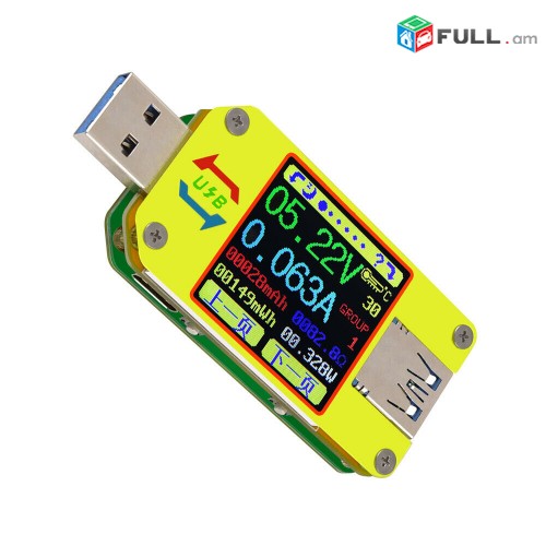 RD UM34C Для APP USB 3,0 Тип-C DC Вольтметр Tester Տեստեր