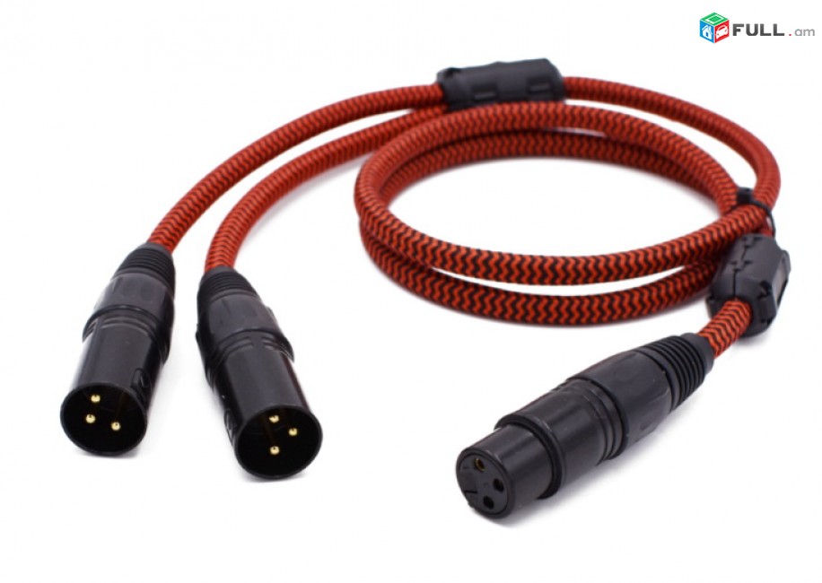 HiFi XLR Splitter Cable for Sound Mixer Amplifier Regular 3 Pin XLR Female to Dual XLR Male Shielded Audio Cable