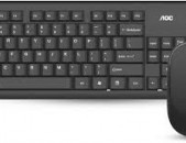 Wireless keyboard mouse combo AOC KM200 black նոր