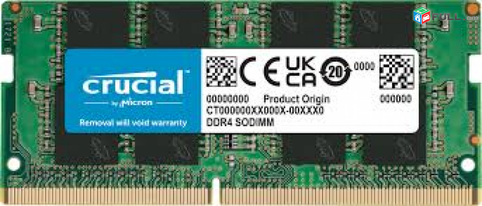 Notebook RAM Memory 8GB DDR4 CRUCIAL 8gb 3200MHz DDR4 SO-DIMM laptop memory Նոր, երաշխիքով