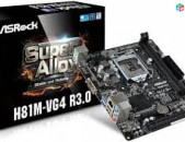1150 Socket Материнская плата srock H81M-VG4 for 4th Generation processor Նոր, երաշխիքով