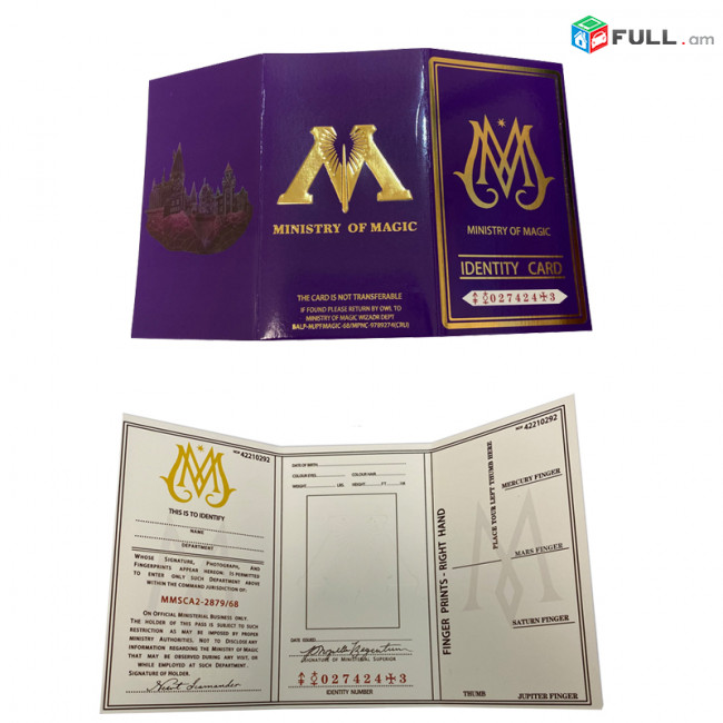 Harry Potter Ministry of Magic ID քարտ