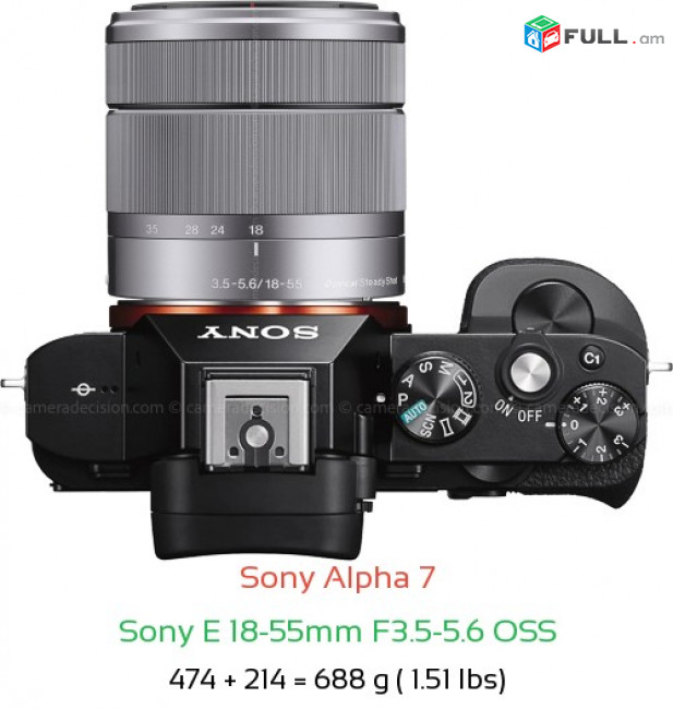 Sony Alpha SEL1855 E-mount 18-55mm F3.5-5.6 OSS.+hood.