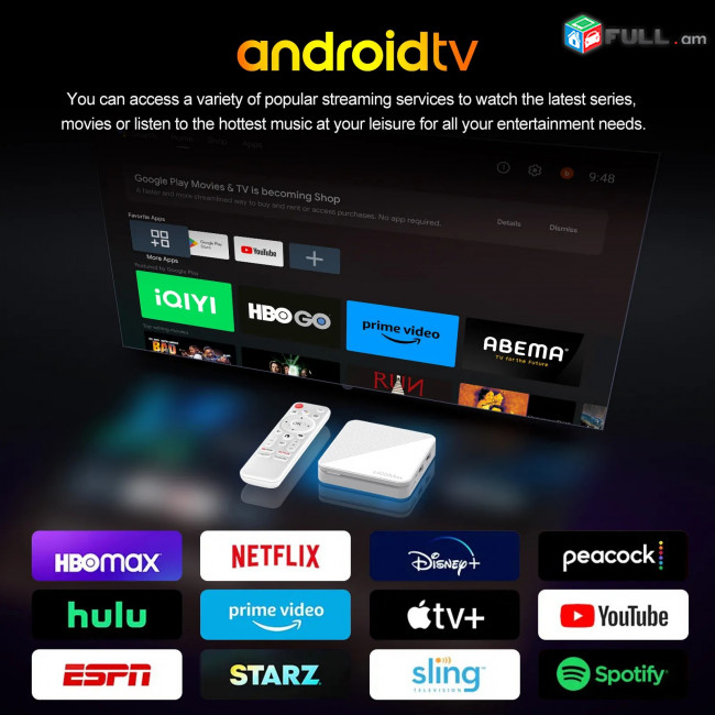 TVBOX H96 Max Allwinner H313 4K UHD Android 14.0 ATV Box