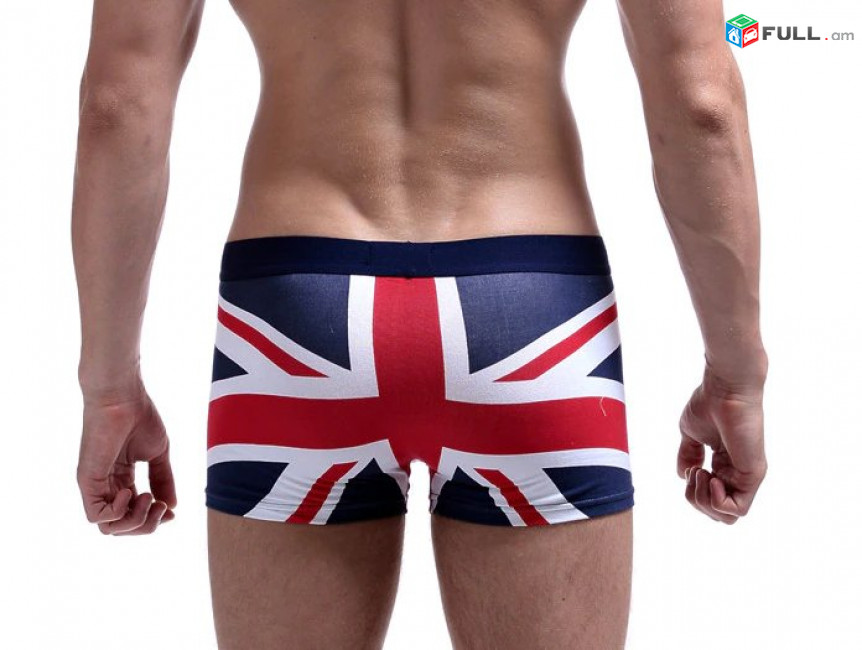 Տղամարդու վարտիք UK դրոշի պատկերով