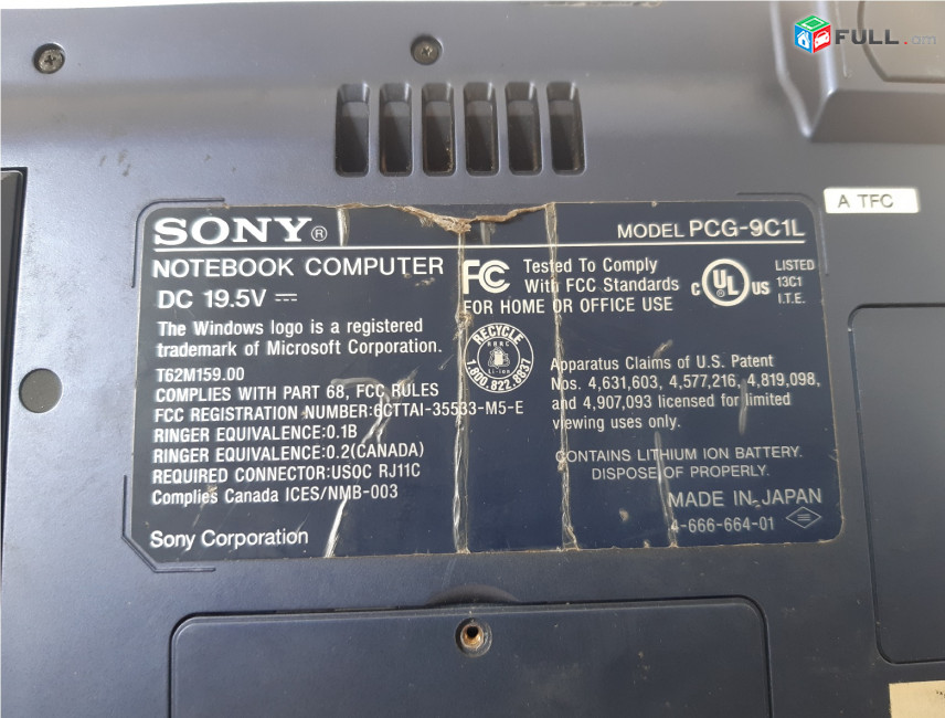 SONY PCG-9C1L պահեստամասեր ամեն ինչ разборка на запчасти