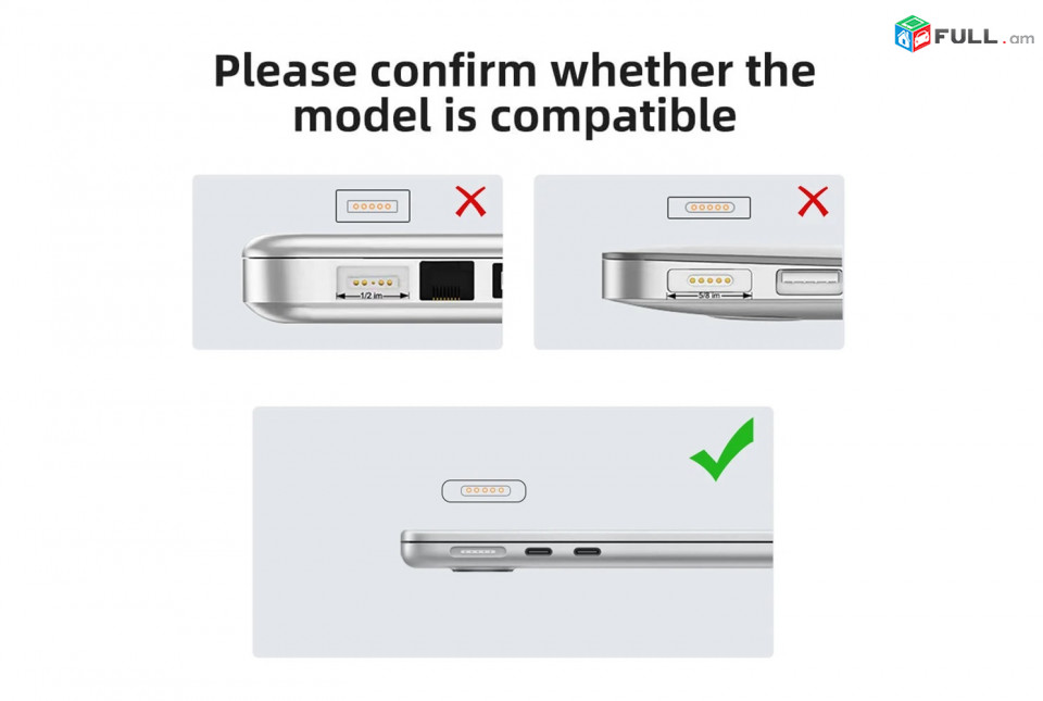 USB-C 3.1 to MagSafe 3 adapter dongle up to 100 watts Сменный Адаптер со светодиодом для Macbook/pro/air