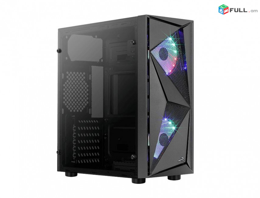 Aerocool Glider Cosmo-G-BK-v1 FRGB Tempered Glass Black Корпус для компьютера Համակարգչի իրան PC Computer case
