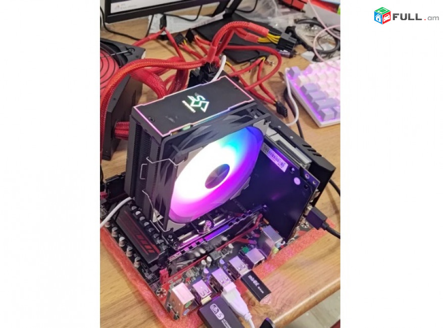 MT5V3 Black RGB CPU Cooler Кулер процессора Вентилятор հովհար 4 pin PWM 200w 65CFM