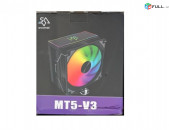 MT5V3 Black RGB CPU Cooler Кулер процессора Вентилятор հովհար 4 pin PWM 200w 65CFM