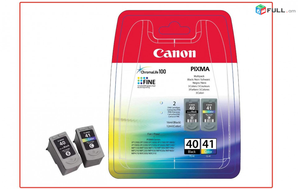 Canon Cartrige PG-40 CL-41 Pixma MP140 MP150 MP160 MP180 MP190 MP210 MP220 MP450 MP470